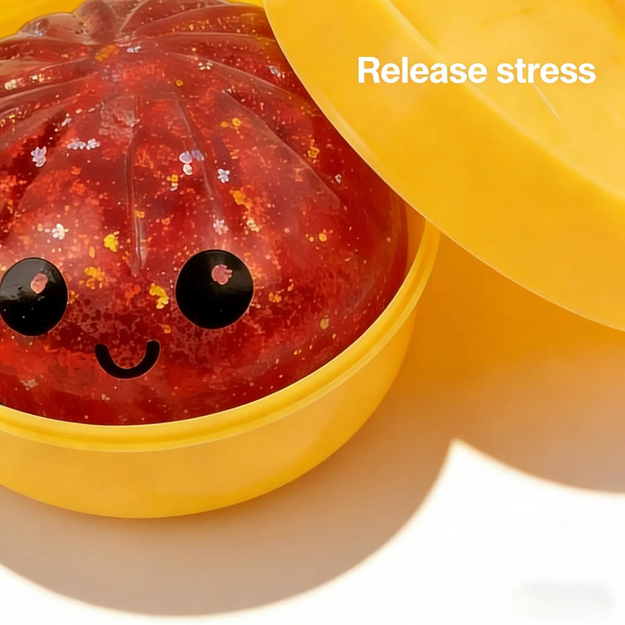 Giant Glitter Dumpling, Giant Dumpling Squishy, Mega Rainbow Dumplings, Cute Anxiety Relief Fidget Toy, with Steamer Box,Soft Squeeze Decompression Dough for Adults