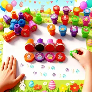 Colorful Easter Fun Cartoon Stamps Set, Cartoon Designs, Crafts Scrapbooking, Perfect Party Gifts, School Kindergarten Prizes, Birthday Party Favors, Basket Pinata Fillers