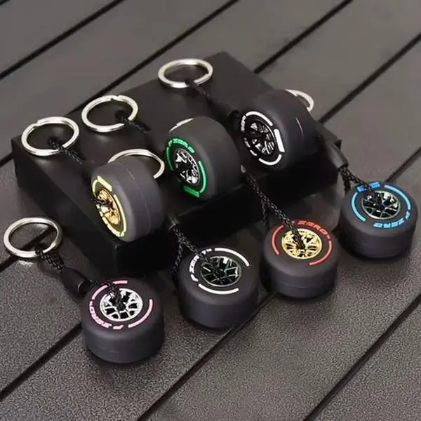 Color Tire Keychain featuring vibrant colors and a unique tire-inspired design