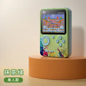 G5 Handheld Game Console, Vintage Retro Button-Operated Compact Nostalgic Toy, Macaron Pastel Colors, 500-in-1 Single Player Game for Children