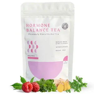 Hormone Balance Tea - Spearmint Flavor, Organic Feminine Herbal Tea, Women Wellness Tea Blend, Vegan, Caffeine-Free, Sugar-Free, Loose Leaf