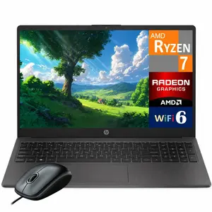 HP 255 G10 Business Laptop 15.6" FHD Display (AMD Ryzen 7 7730U, 32GB/64GB DDR4, 1TB/2TB PCIe SSD, AMD Radeon, Numeric Keypad, WiFi 6, HD Webcam, Bluetooth 5.2, Win 11 Pro) w/DKZ USB Port Expander