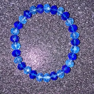 Ocean Blue Gempop Bracelet - Blue Beaded Accessory as shown
