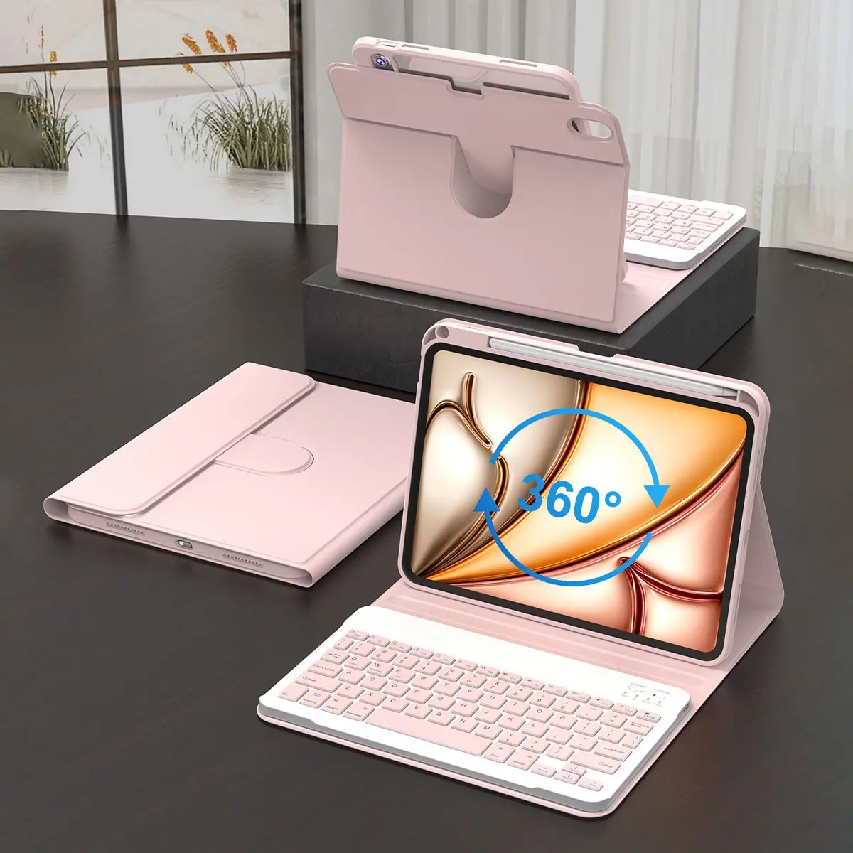 ipad air 4th generation case with keyboard and pencil holder