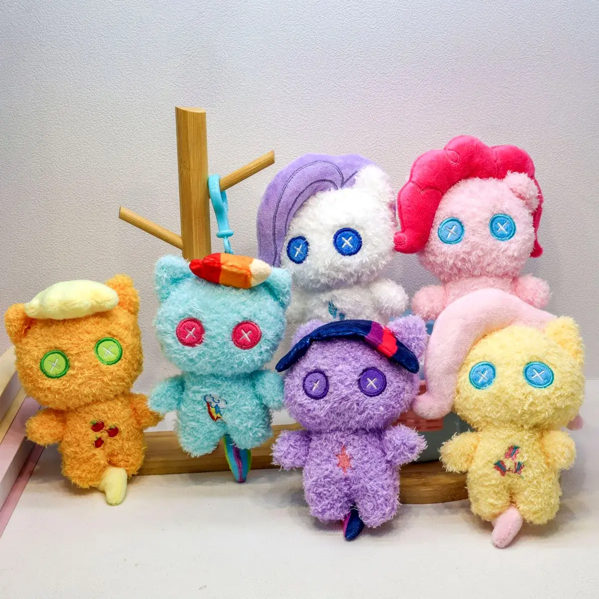 Plush Charms – Applejack and Pinkie Pie (Soft-filled keychains/bag charms/Christmas gift toys)