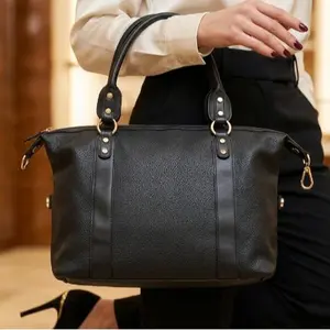 Women’s Fashion Black Structured Tote Shoulder Bag – Style #F2081
