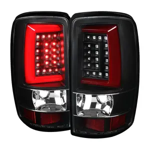 2000-2006 Chevrolet Suburban/Tahoe GMC Yukon/Yukon XL LED C Bar Tail Lights (Black Housing/Clear Lens)