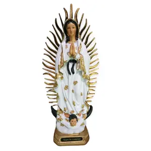 Virgen De Guadalupe 8" inches Tall Blanca Estatua Our Lady Guadalupe Brand New Religious Decor