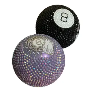 Rhinestone Magic 8 Ball Bedazzled - Decorative Ball with Colorful Rhinestones, Unique Design, Perfect for Game Night Fun - Home Decor