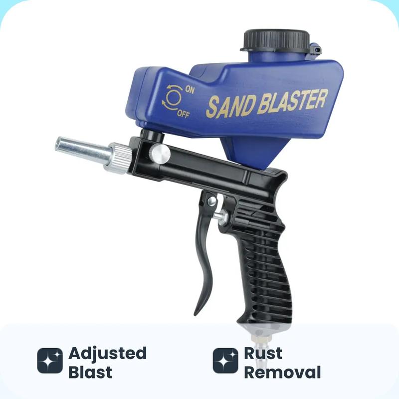 Gravity Sandblasting Gun, Pneumatic Sandblasting Set, Rust Blasting Device Adjustable Blasting Machine, Pneumatic Blasting Gun Set, Professional Car Body Repair Tool for Car Repair, Heavy Duty