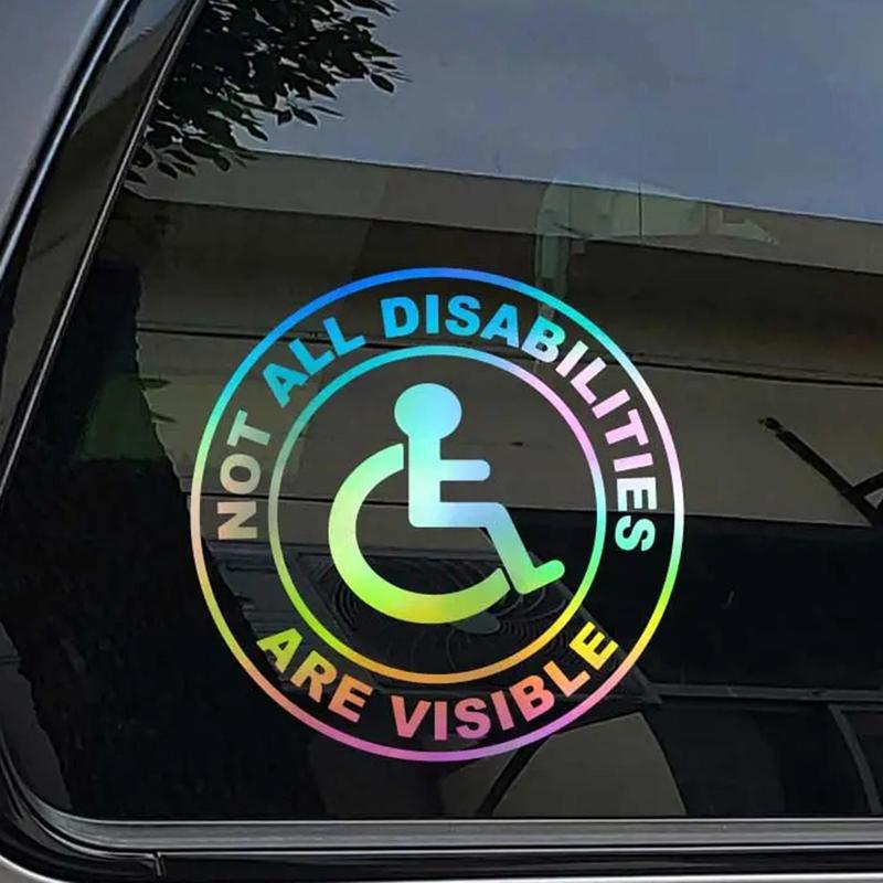 Disabled Reminder Car Sticker, Not All Disabilities Are Visible Car ...
