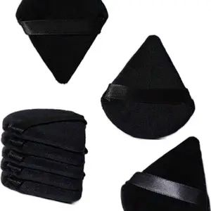 Triangular Velour Makeup Puffs for Smooth Application and Even Distribution Ideal for Flawless Finish in Daily Makeup Routine Triangle Soft