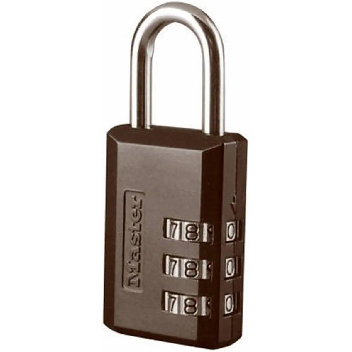 Master Lock 91800 Resettable Combination Padlock - Metal Steel Construction, Regular Shackle, 1.187 in. Shackle, 0.2 lbs Weight, 1-3/16 in Wide Lock Body, Set-Your-Own Code, for Home Needs, Motorcycle Security, 1-3/16" Wide Lock Body