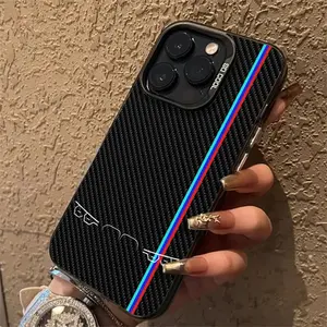 Cool car lights carbon fiber pattern protective phone case is suitable for iPhone17 16 15 14 13 12 11ProMax shockproof and anti-fingerprint Accessories