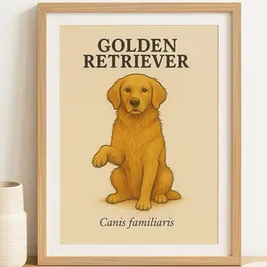 Golden Retriever print - Circa 1969