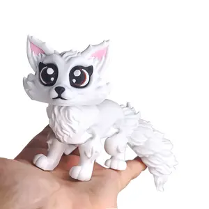 3D Printed Fox,3D Printed Animals Fidget Toys,Decor for Stress Relief,Adults Fidget Toys for Autism ADHD,Cute Fox Desktop Pet Decoration