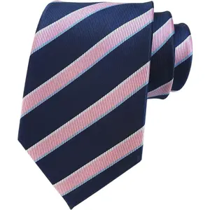 Men's Classic Stripe Jacquard Woven Silk Tie Formal Party Suit Necktie