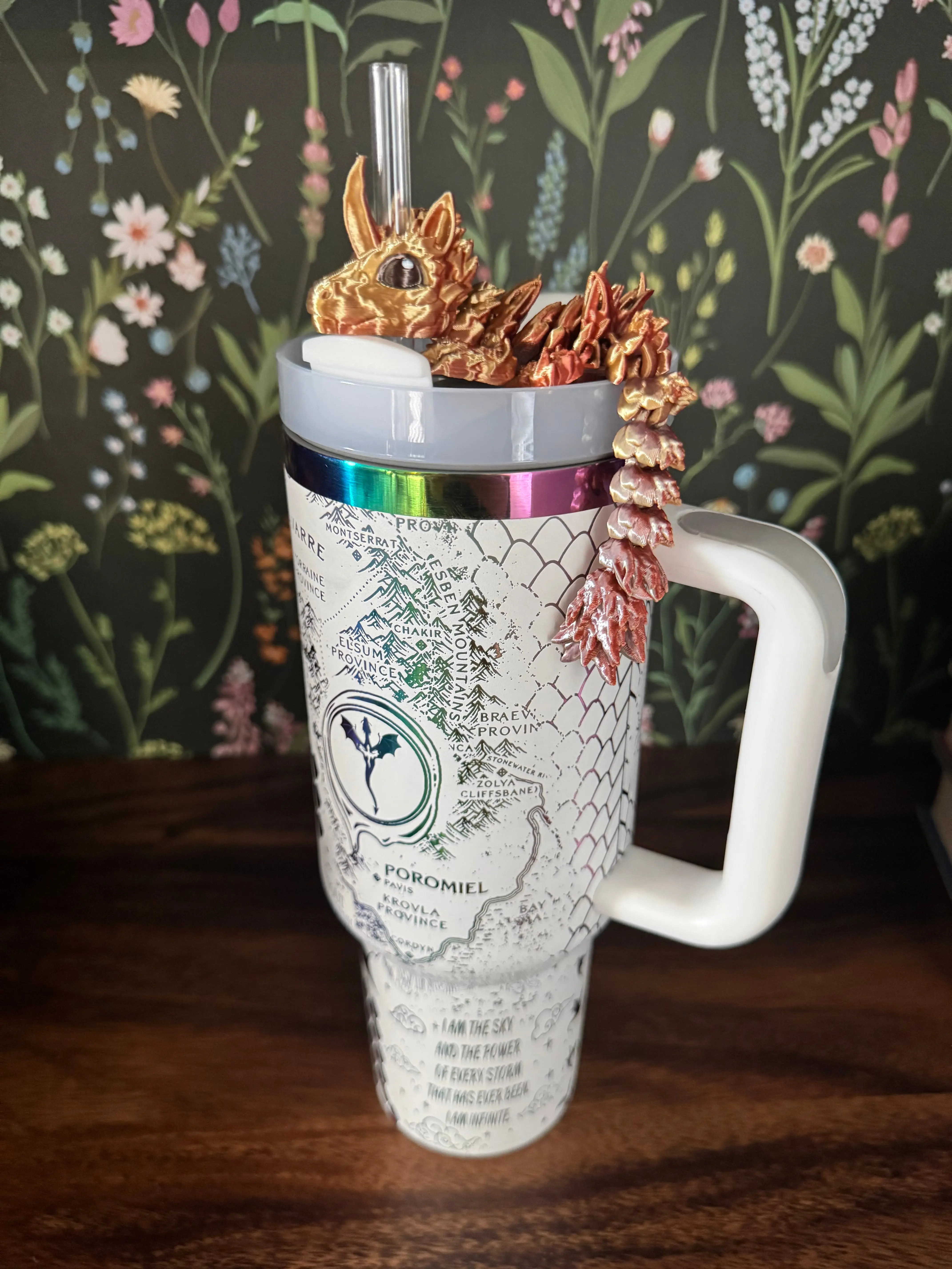 Baby Unicorn Dragon Straw Topper