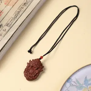 Shangui Huqian Hexiangzhu Herbal Fragrance Necklace, Cultural Pendant Ornament, Health Preserving, Spiritual Zen, Chinese Aesthetics, Meditation Yoga, Holiday Gifts