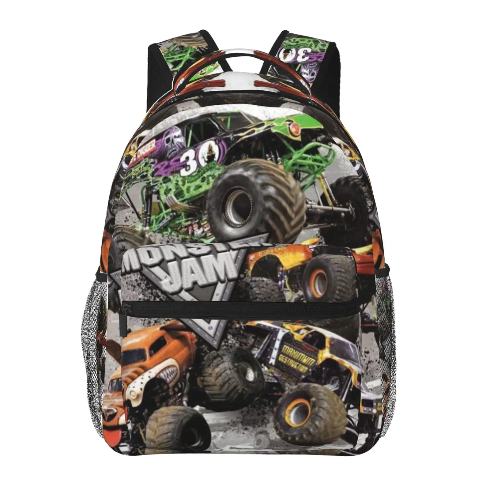Monster Jam Large Capacity Backpack Shockproof Laptop Bag Versatile Work Bag for Travel Business Daily Use Perfect Gift for Friends Kids Partners