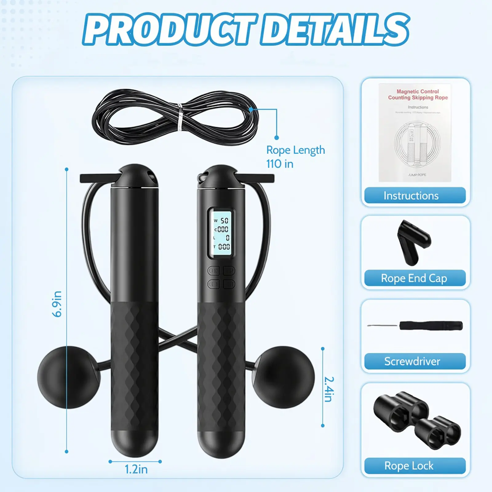 Jumping rope with counter