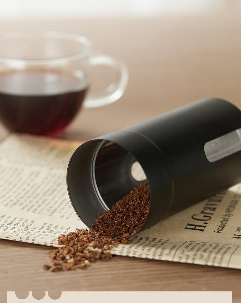 Hand-crank coffee grinder, portable manual grinder for home use, dedicated coffee powder grinding device for pour-over coffee