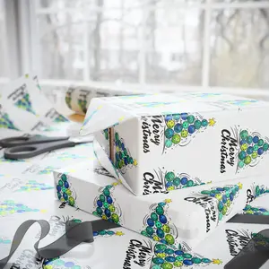 Merry Christmas Pickleball Wrapping Papers, Gift Wrap, Craft Paper Roll, Decorative Gift Wrap, Crafting Supplies christmas  wrapping