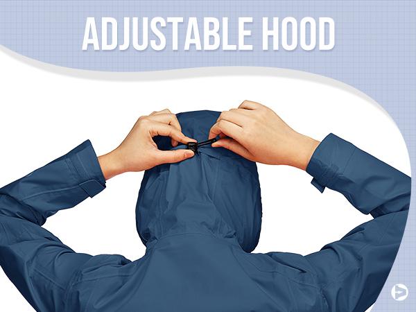 Outdoor Ventures Women's Packable Slim Long-Sleeve Polyester Rain Jacket for Ladies - Waterproof, Hooded, Sporty Style Tops with Durable Fabric for Cycling (Sports & Outdoor Wear)