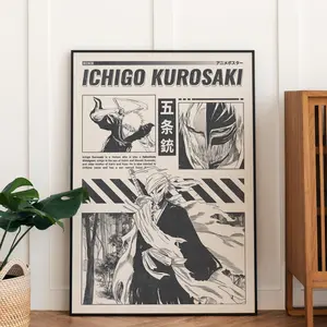 Bleach Ichigo Kurosaki Manga Poster, Bleach Thousand Year Blood War The Conflict Anime Decor Posters - NO FRAME