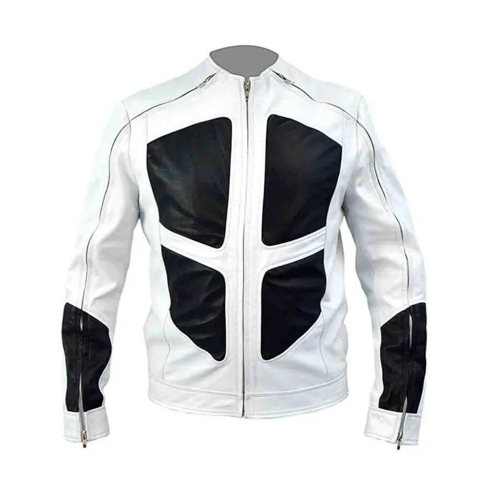 Men's Deadpool 2 Lewis White Leather Jacket