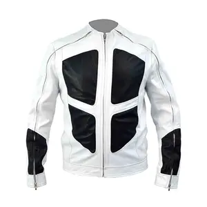 Men's Deadpool 2 Lewis White Leather Jacket