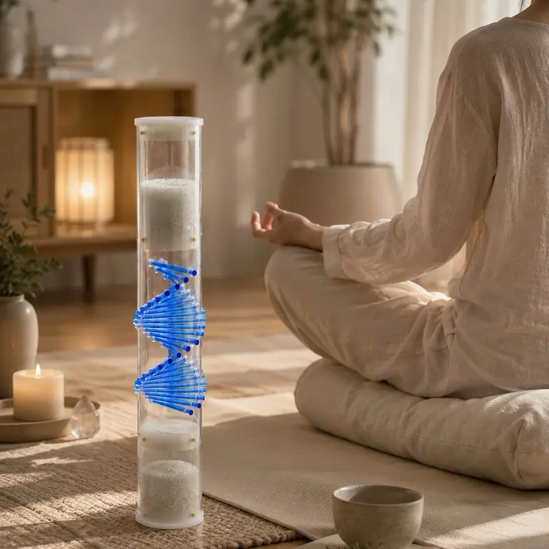 Crystal Rainstick for Meditation & Sound Healing | Chakra Rainmaker | Relaxing Rain Sound Instrument for Yoga, Therapy & Mindfulness  1 minute