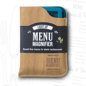 212 MAIN Compact Light-Up Menu Magnifier - Aqua, USA-Compliant, Magnifies Text, for Office Desk Organization & Supplies