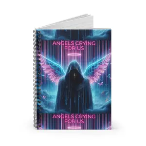 Spiral Notebook - Ruled Line Capture your thoughts with the "Angels Crying for Us" notepad. Adorned with the album cover's striking artwork, it brings a touch of musical emotion to every note and idea you jot down.