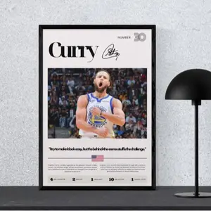 Steph Curry Poster, NBA wall art, NBA poster, Steph Curry Wall art, Sports Poster, Sports Decor Gift
