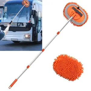 62-inch Car Wash Mop, Stainless Steel Handle Car Cleaning Mop for RVs, SUVs, Trucks, and Buses(Green)