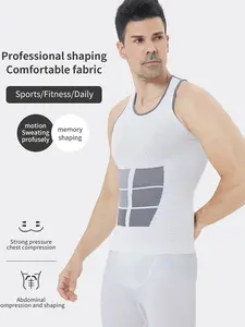 Men's Seamless Compression Tank Top High Stretch Athletic Undershirt Sport Vest for Workout & Daily Wear