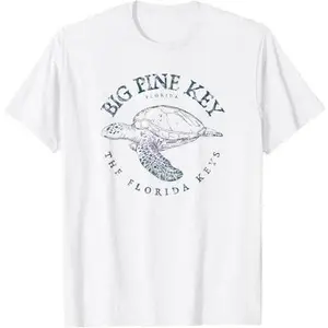 Big Pine Key Turtle Florida Keys Scuba Fishing Diving Tee T-Shirt