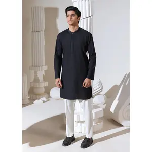 BLACK-BLENDED-KURTA - (M25KUS1005) (CB) NJ (M53) NY(F4)