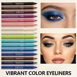 12 Colour Eyeliner Water Sweat Resistant High Shine Pearl Smoky Punk Goth Eyeliner Back To School (Free Sharpener) Lipliner Makeup Cosmetic