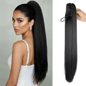 Clip-in Ponytail Extensions, 26-inch/14-inch Clip-in Ponytail Extensions, Clip-in Ponytail Hair Clip, Women's Fake Ponytail Hair Accessory
