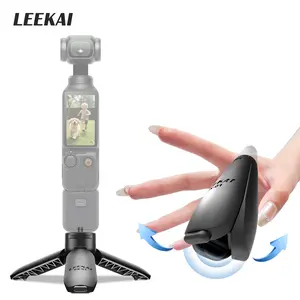 LEEKAI Auto Open Mini Tripod PX01 for DJI Osmo Pocket 4/3/2 camera & Xtra Muse Automatic Pop-Up Vlog Stand & Selfie Stick Mount for Action & 360 Cameras Accessories with 1/4" Screw One Click Open Grip
