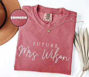 Custom Future Mrs Shirt, Comfort Colors Personalized Fiancee Tshirt, Bachelorette Party Tee, Engagement Outfit, Bridal Shower Clothing Gift