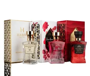 HABIBI NEW YORK Secret Rose Garden 3-Piece Fragrance Set - Floral Rose Scent, Long-Lasting Luxury Perfume Sampler Set for Adults, Fragrance Sets