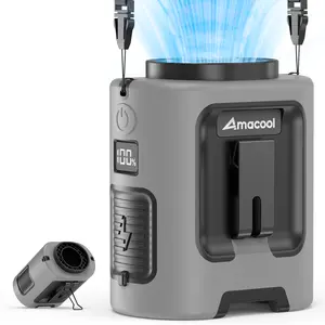 AMACOOL Mini Portable Waist Fan Clip on 13000RPM 4-Speed Personal Neck Fan Rechargeable Wearable Shirt Belt Fan for Outdoor Work Jobsite Travel Camping Back to School Gift