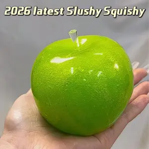 [2026 Slushy Squishy] Slushie Green Apple Squishy - Moldable Non-Rebound Crunchy Fidget Toyl Perfect for Medium GripStrength,slushy,Squishy Stress Cube Set