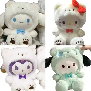 Sanrio Hello Kitty Kuromi Pacha Dog Yugui Dog Plush Figurines Adorable Soft Stuffed Animals Perfect Gift for Girlfriend