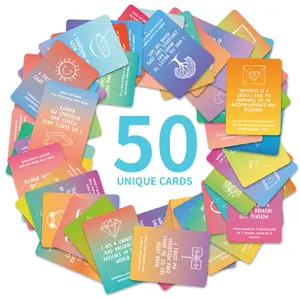 50 Rainbow Inspirational Quote Cards, Positive Self-Motivation Emotion Regulation, Comment Cards for Daily Affirmations and Motivation, Positive Message Card