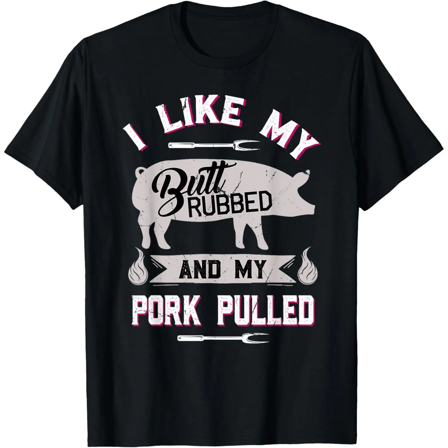 100%cotton Funny BBQ Grilling Quote Pig Pulled Pork T-Shirt Small
