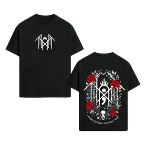 Men's Unisex Fit Solid Color Cotton T-shirt Sleep Token Graphic T-Shirt Rock Merchandise Top Men's and Women's Clothing Rock Band Shirt Retro Music Tee Vintage Casual Short Sleeve T-shirt For Daily Weart